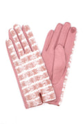 Gants tactiles à carreaux doux