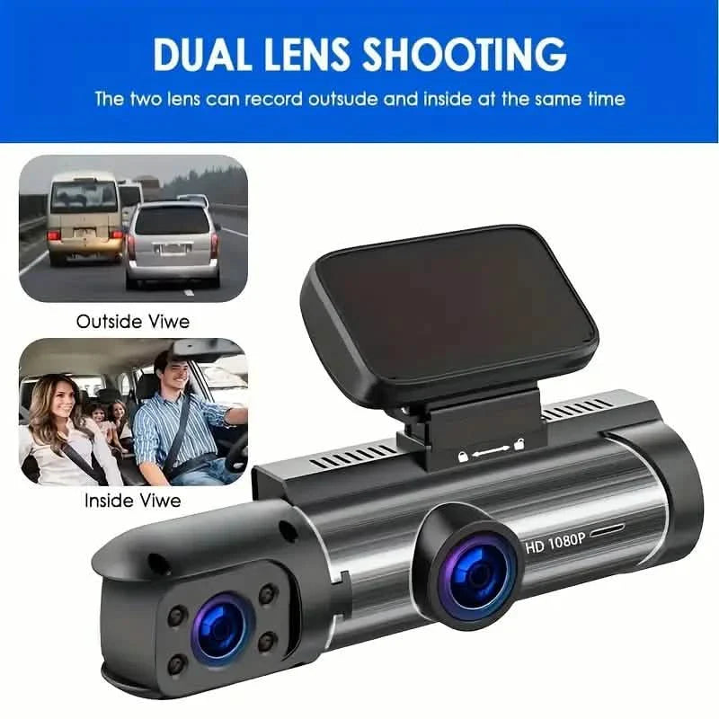 Dashcam de voiture grand angle avec capteur G, vision nocturne HD et enregistrement en boucle