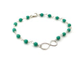 Bracelet en verre recyclé et fil métallique « Charme Infini »