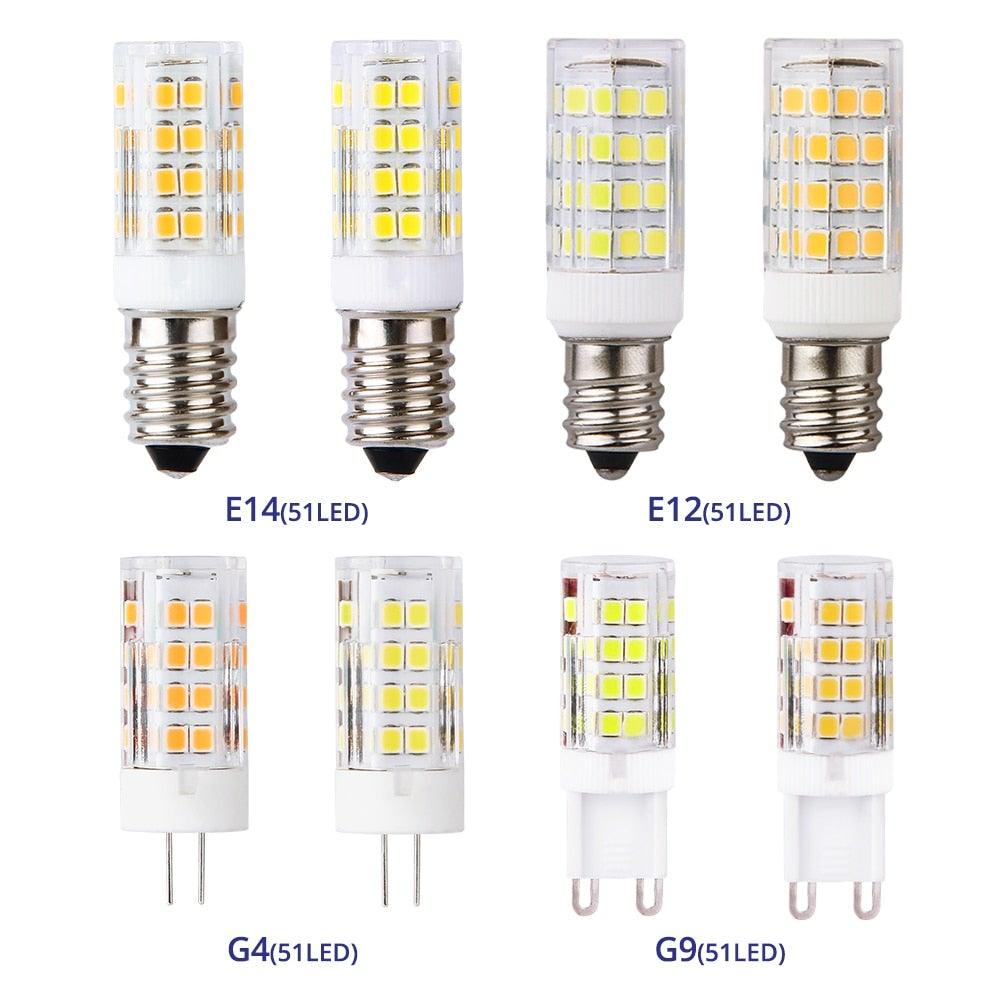 Ampoule LED G9 G4 E14 5W AC220V Lampe LED Maïs SMD 2835 51LEDs Blanc / Blanc chaud Remplace lampe halogène 1PCS Ampoule Dimmable 4W, 40 Watt Équivalent Halogène T4 G9, 2700K Blanc chaud doux, 120V Sans scintillement, Éclairage de lustre