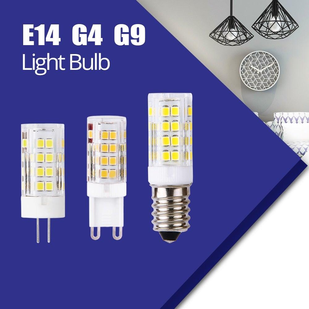 Ampoule LED G9 G4 E14 5W AC220V Lampe LED Maïs SMD 2835 51LEDs Blanc / Blanc chaud Remplace lampe halogène 1PCS Ampoule Dimmable 4W, 40 Watt Équivalent Halogène T4 G9, 2700K Blanc chaud doux, 120V Sans scintillement, Éclairage de lustre