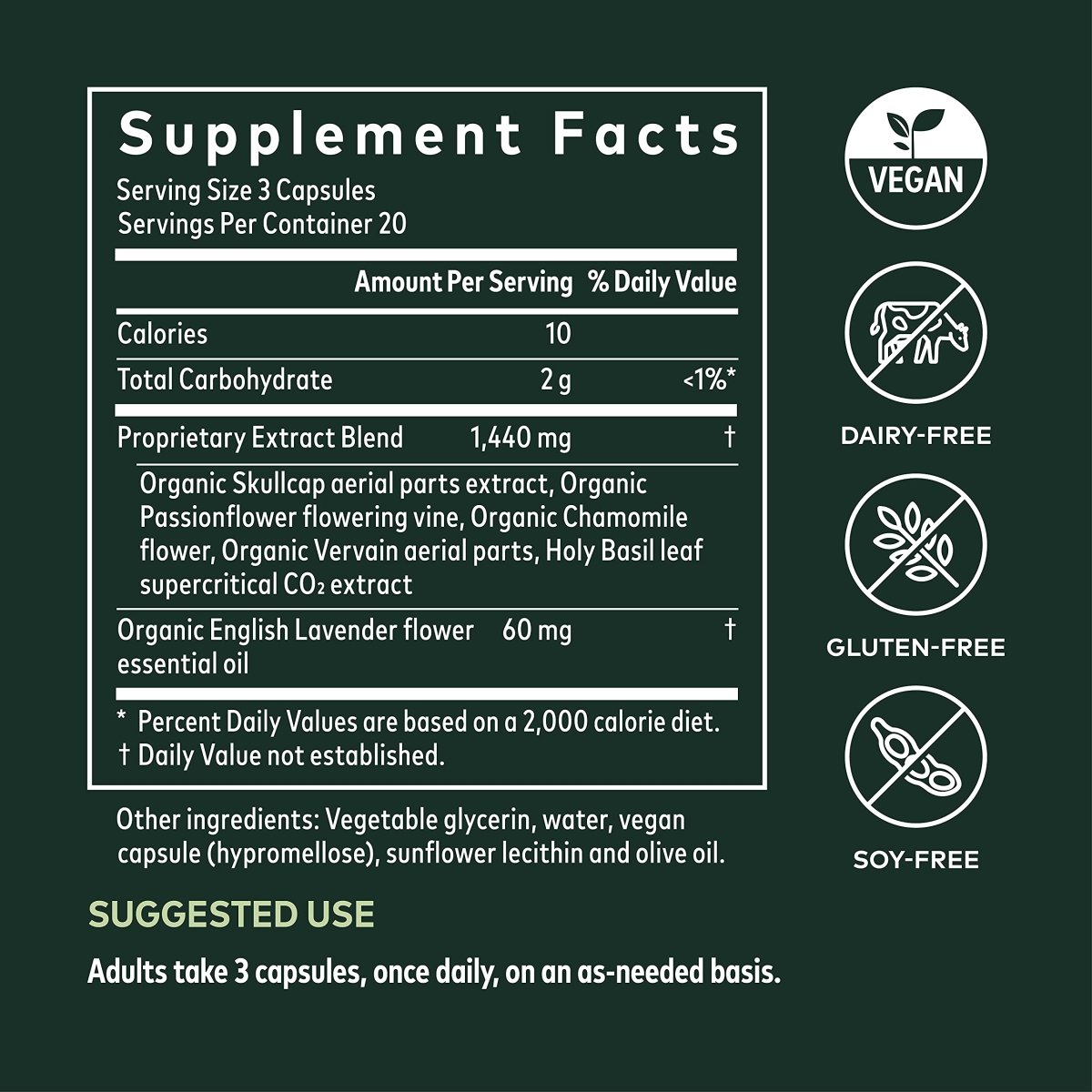Gaia Herbs Calm A.S.A.P. Complément de Soutien au Stress - 60 Phyto-Capsules Liquides Véganes (Approvisionnement de 20 Jours)