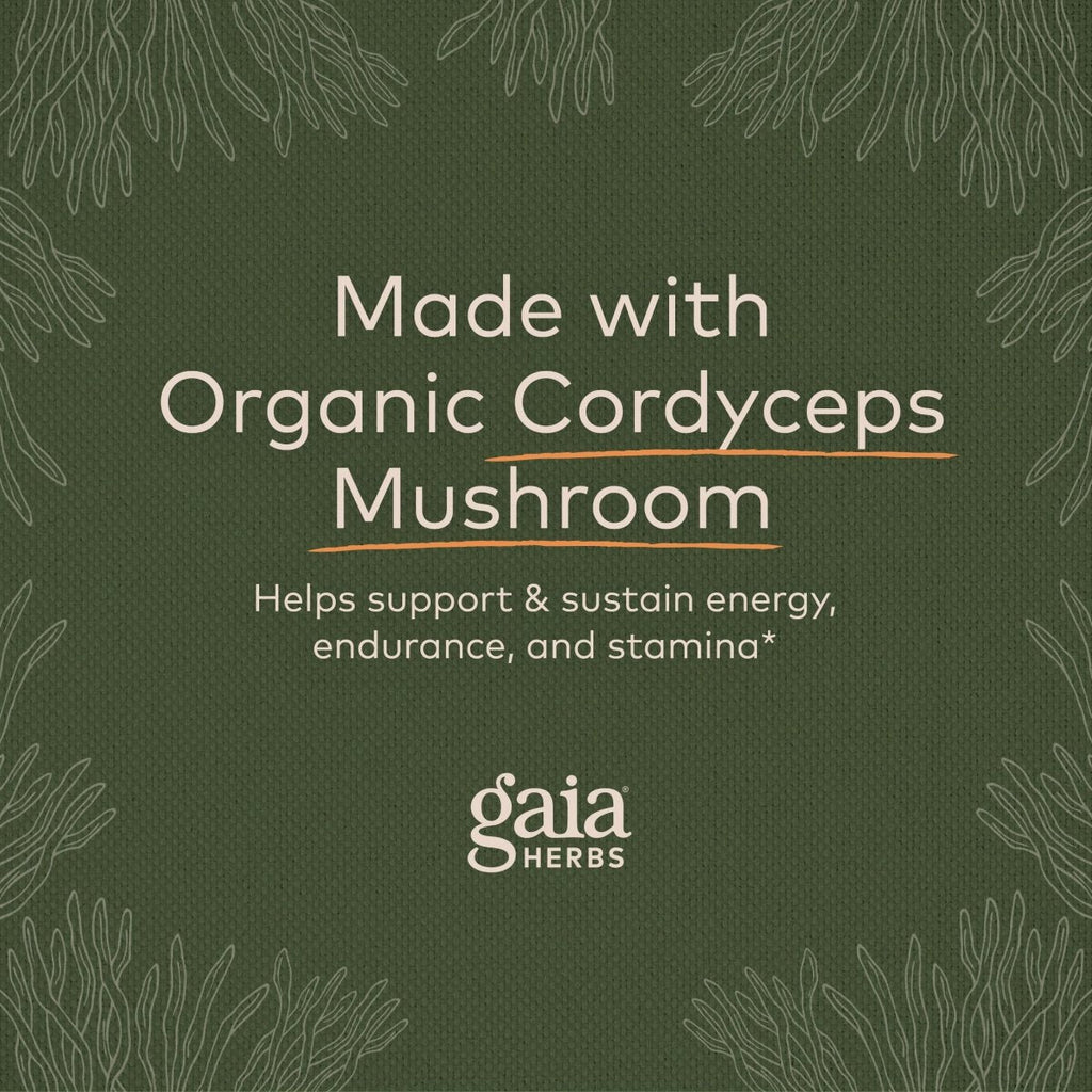 Gaia Herbs - Soutien Énergétique Champignon Cordyceps 450 mg - 40 Gélules