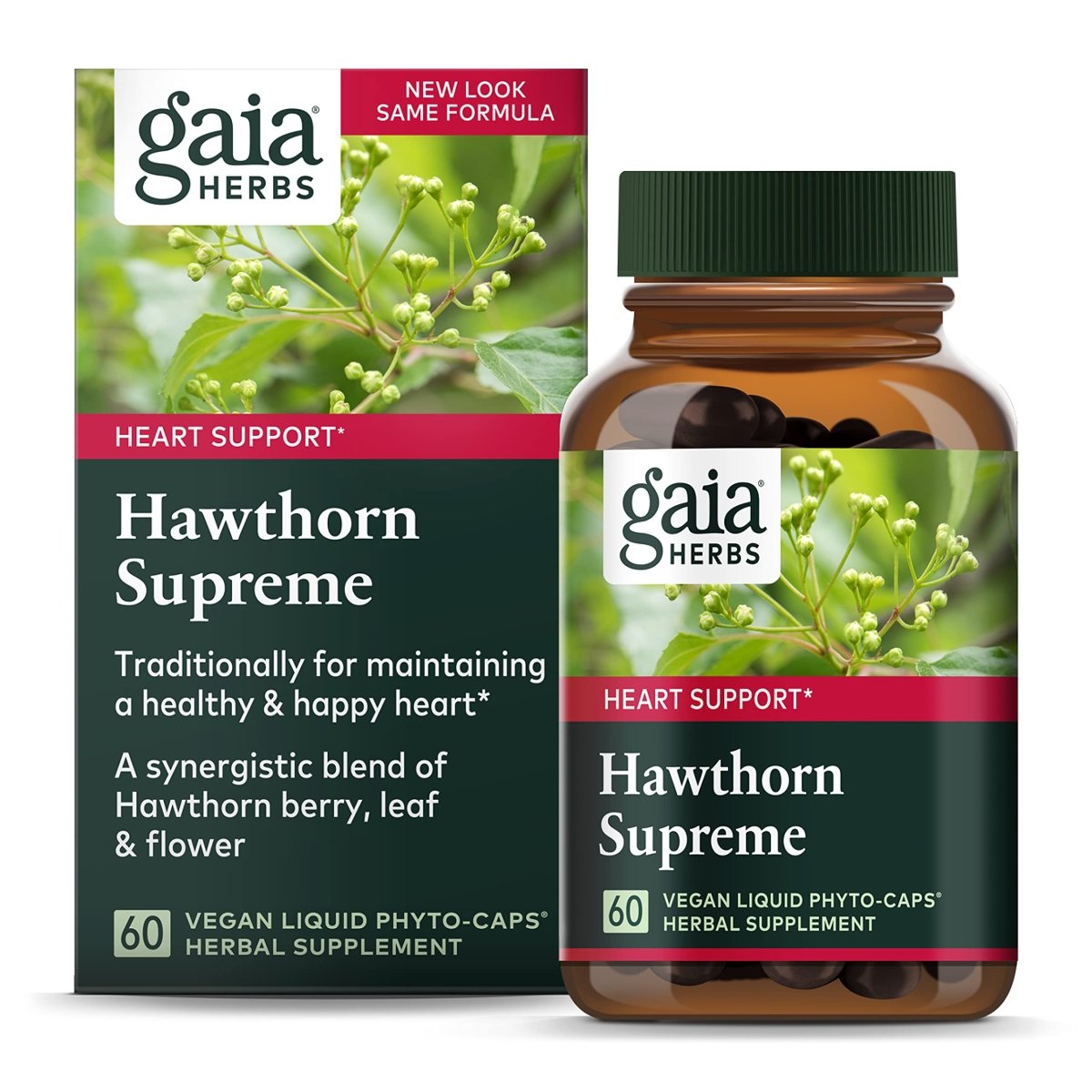 Gaia Herbs Aubépine Suprême - 60 Phyto-Caps Liquides Véganes
