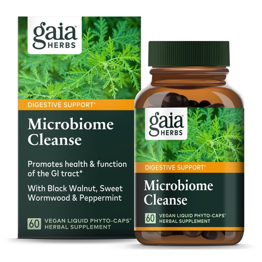Gaia Herbs Microbiome Cleanse - 60 capsules végétaliennes liquides Phyto-Caps (pour 30 jours)