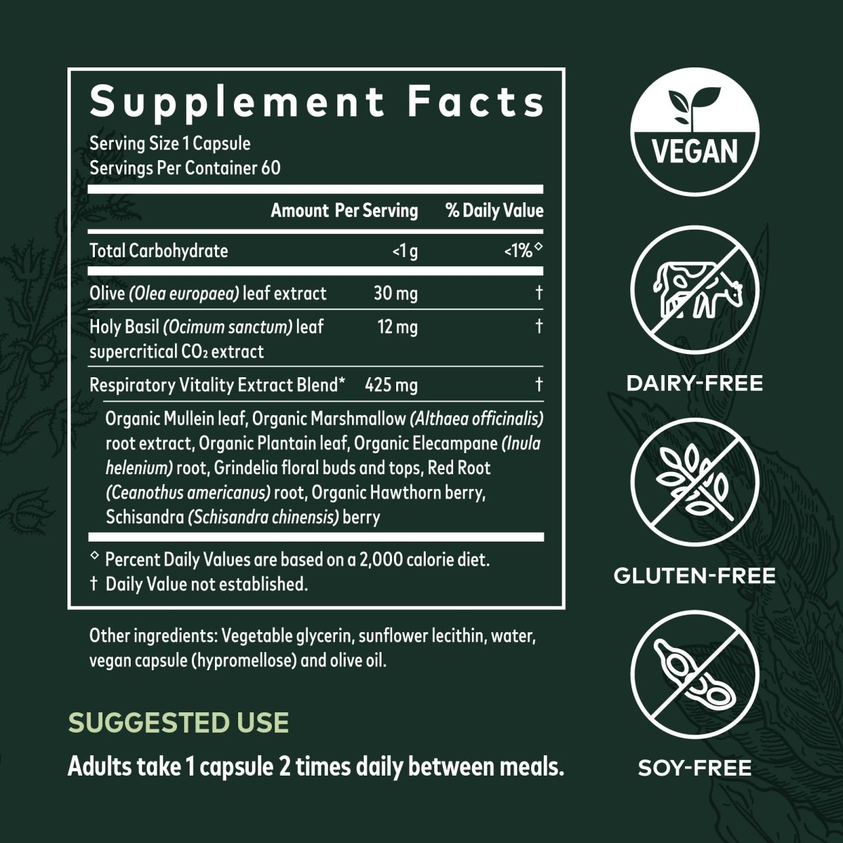 Gaia Herbs Mighty Lungs - 60 Phyto-Capsules Liquides Véganes (Approvisionnement de 30 jours)