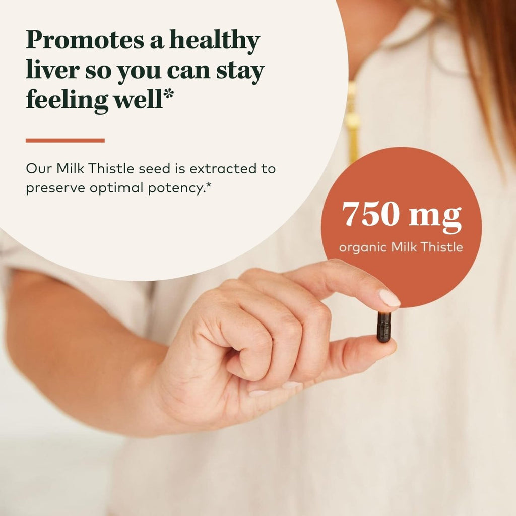 Gaia Herbs Chardon-Marie - Soutien du foie et de la détoxification pour maintenir une fonction hépatique saine - 120 capsules végétaliennes (approvisionnement de 20 jours)