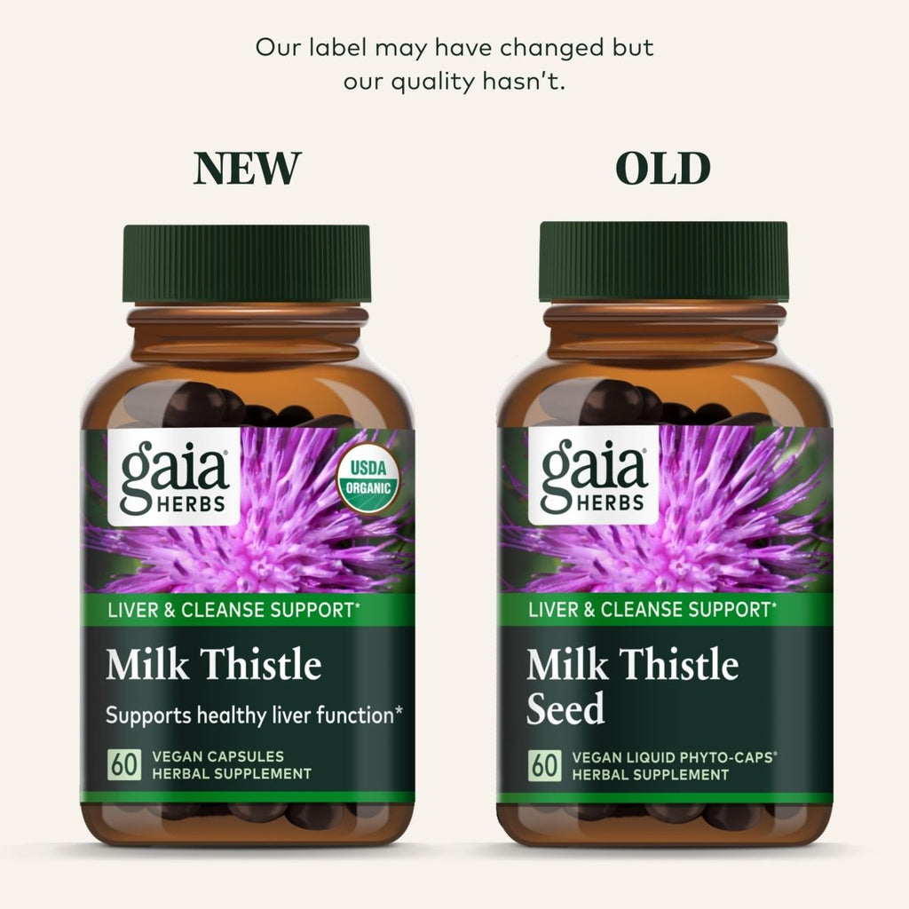 Gaia Herbs Chardon-Marie - Soutien du foie et de la détoxification pour maintenir une fonction hépatique saine - 120 capsules végétaliennes (approvisionnement de 20 jours)