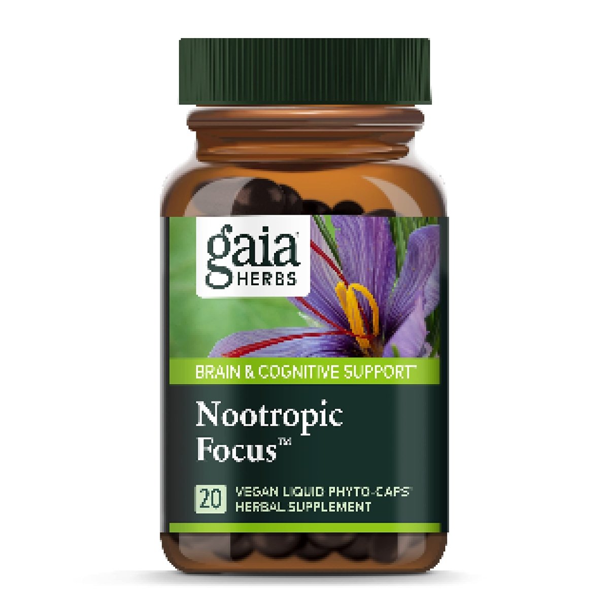 Gaia Herbs Nootropic Focus - Brain & Cognitive Support Supplement