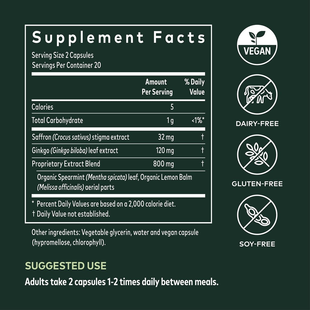 Gaia Herbs Nootropic Focus - Brain & Cognitive Support Supplement