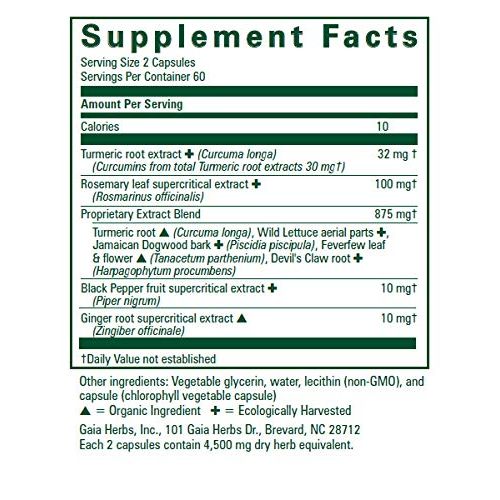 Gaia Herbs (Professional Solutions) Curcuma NF-kB : Nerfs et Muscles 120 gélules