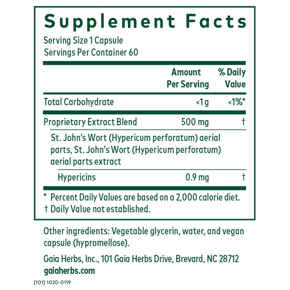Millepertuis de Gaia Herbs, 60 gélules liquides, Solutions professionnelles