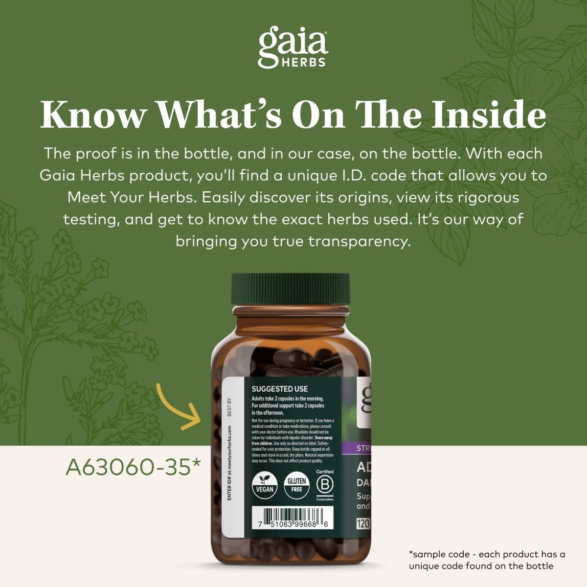 Gaia Herbs Thyroid Support 60 Vegan Liquid Phyto-Caps
