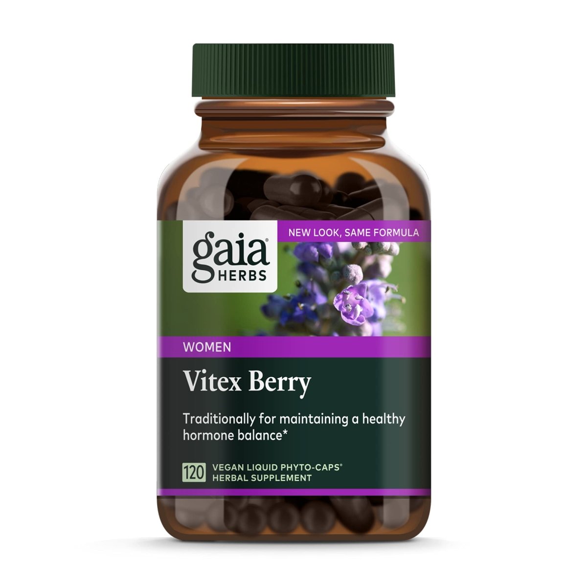 Gaia Herbs Baies de Vitex pour Femmes 120 Phyto-caps liquides végétaliennes