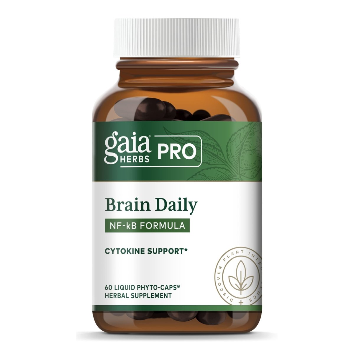 Gaia PRO Formule quotidienne pour le cerveau NF-kB – 60 capsules liquides végétaliennes (60 portions)