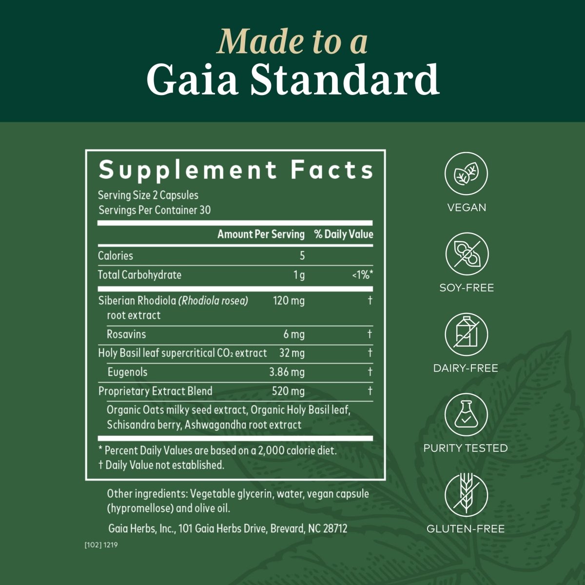 Gaia PRO Daytime HPA - 120 Phyto-Capsules Liquides Végétaliennes (60 Portions)