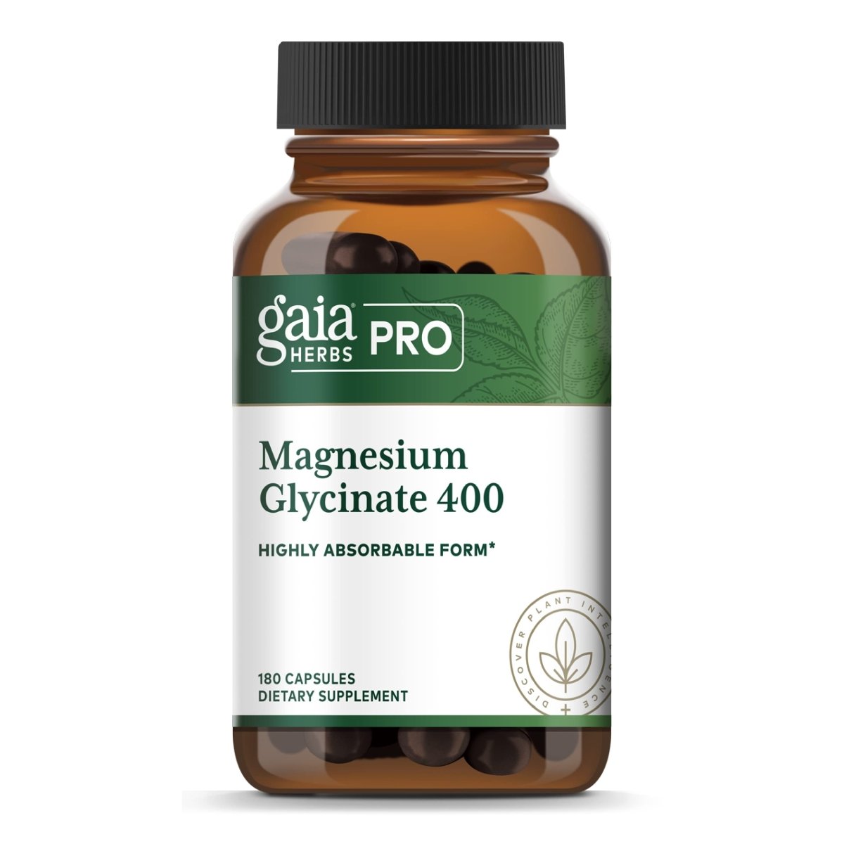 Gaia PRO Magnésium Glycinate 400 - Soutien au Sommeil et Soulagement du Stress - 180 Gélules (60 Portions)
