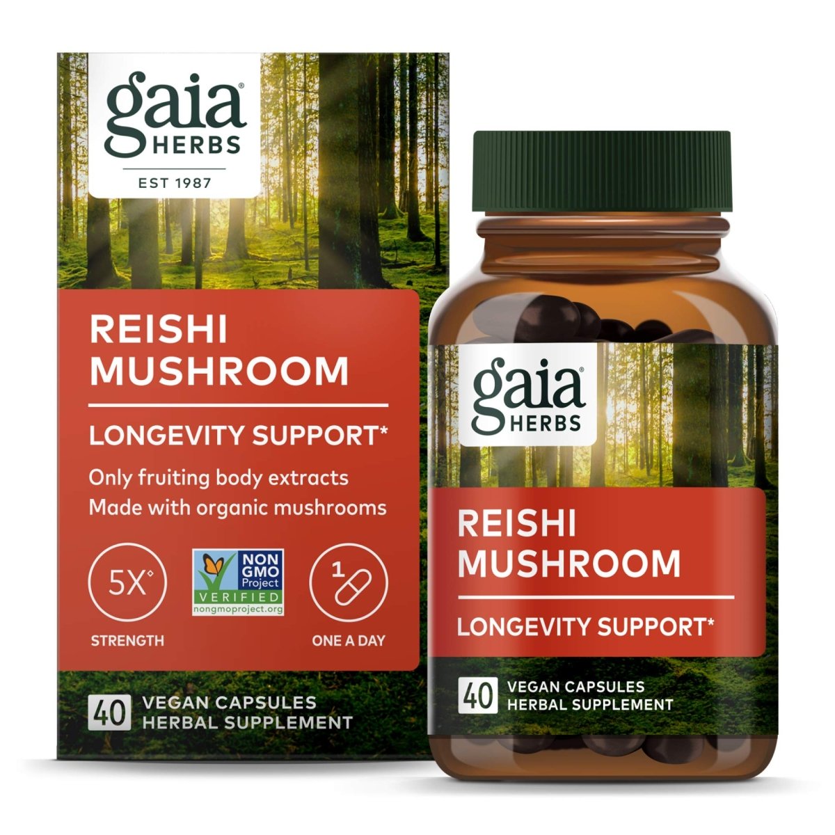 Gaia Reishi Mushroom 40 gélules végétales
