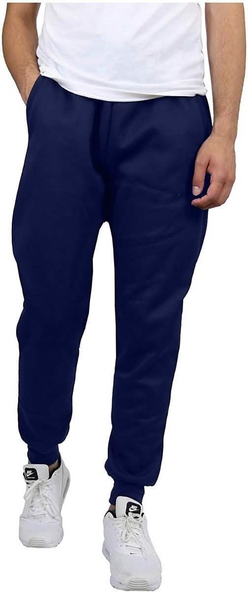 Pantalon de jogging polaire slim Galaxy By Harvic pour homme - Marine - Taille : L