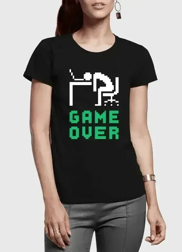 T-shirt femme à manches courtes Game Over