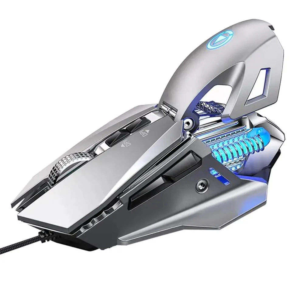 Souris filaire pour PC, pour le jeu, réglable DPI, ordinateur portable, maison, bureau, avec plaque de base en métal