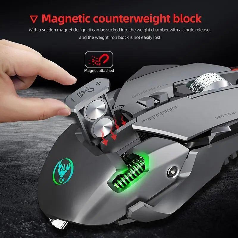 Souris Gaming Ergonomique Filaire 6400 DPI Confortable Souris de Jeu Optique USB pour PC