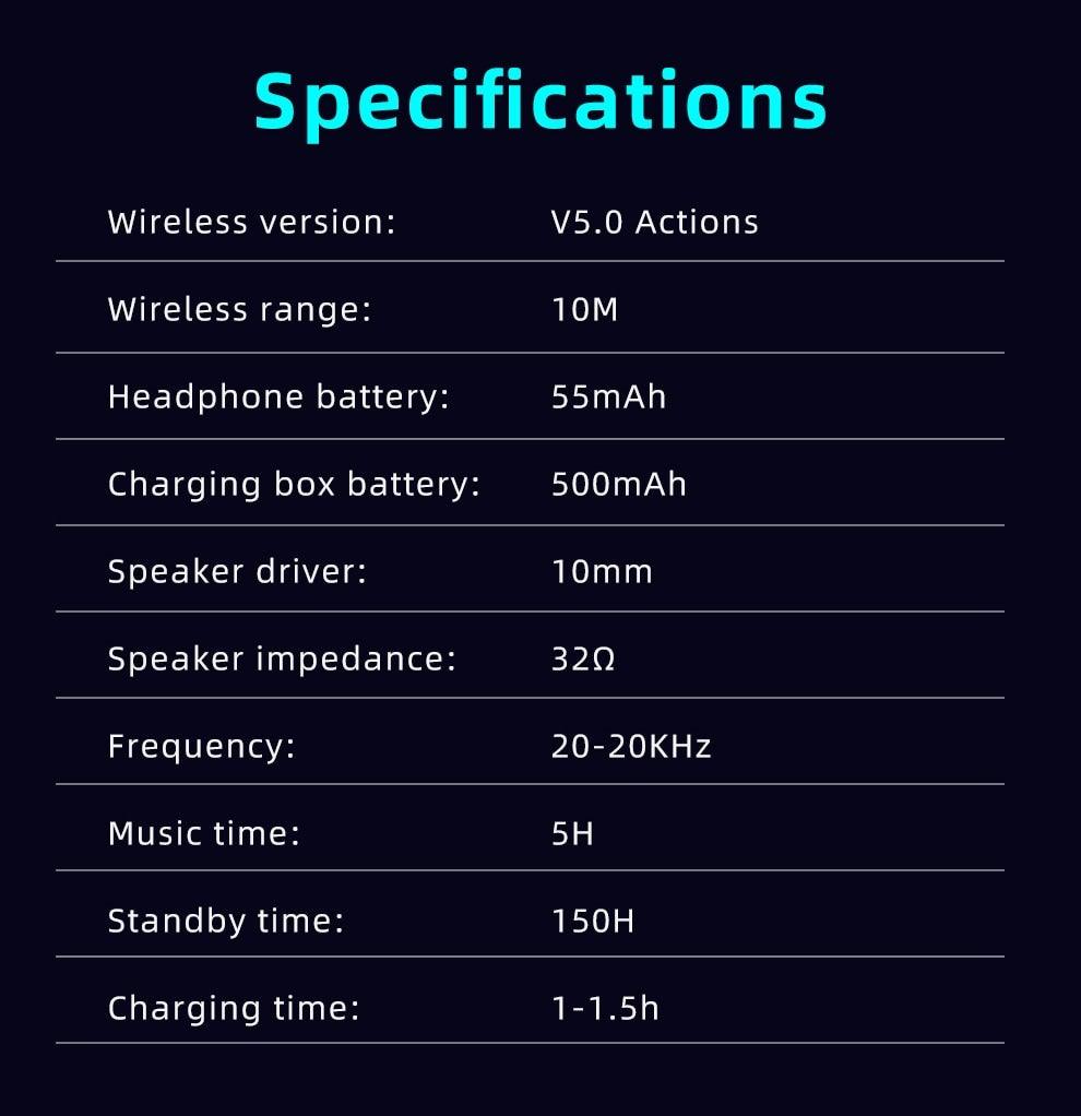 Casques de jeu sans fil, écouteurs Bluetooth à faible latence, casque antibruit pour le sport avec micro, écouteurs de sport sans fil Bluetooth avec microphone, 5h d'autonomie, écouteurs de course sans fil