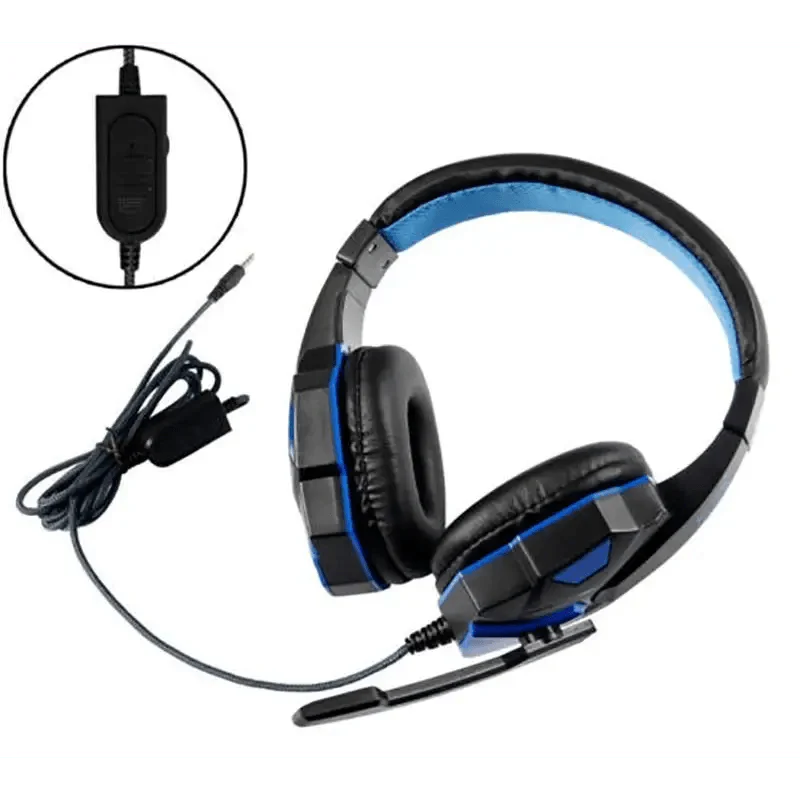 Casque Gamer Filaire Stéréo Rouge Noir Anti Bruit Sur Oreille Avec Micro Lumière LED Basse Surround Cache-Oreilles Souples À Mémoire De Forme Pour Ordopteur