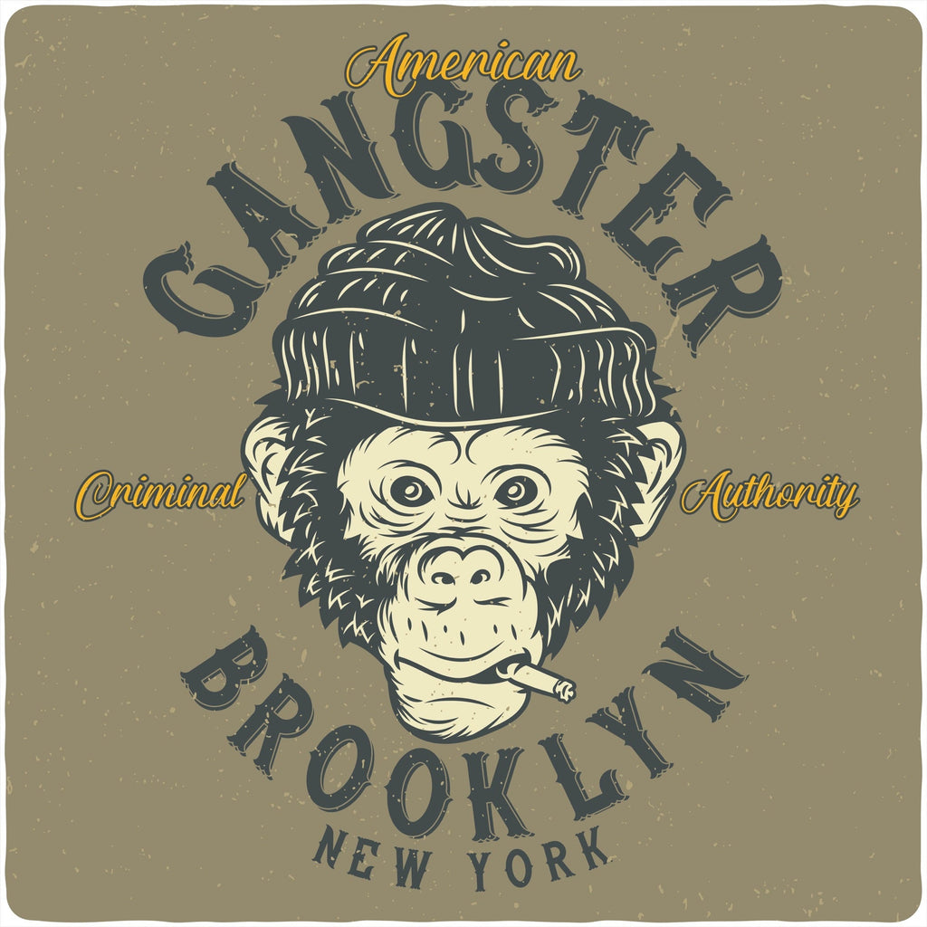 T-shirt graphique à manches courtes pour homme Gangster Brooklyn en viscose de bambou/coton biologique