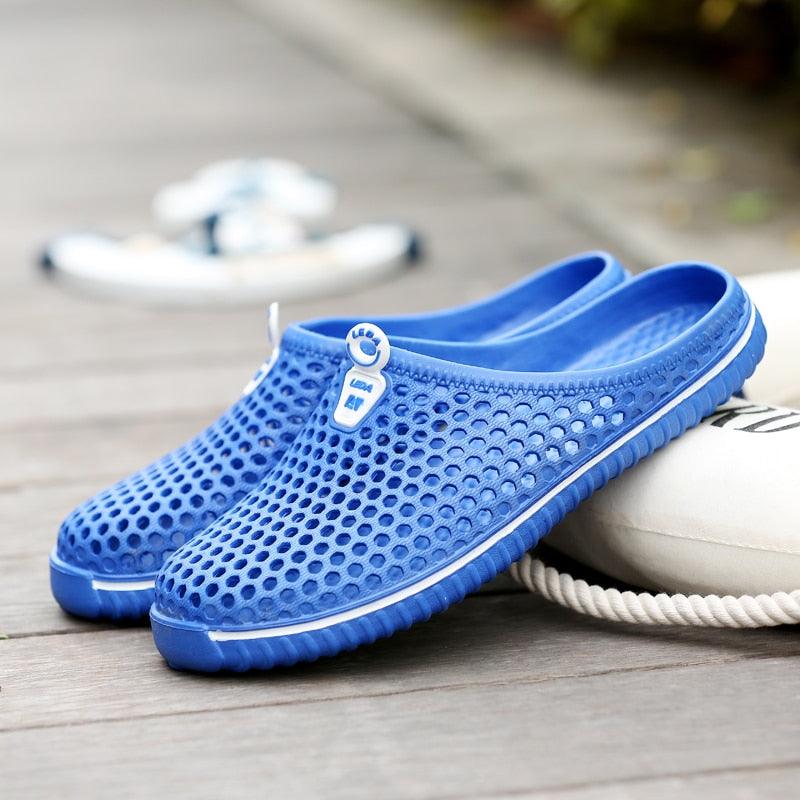 Sabots de jardin pour femmes, séchage rapide, sandales d'été plates pour la plage, sandales d'extérieur respirantes en maille, chaussures de plage, chaussons antidérapants, sandales à séchage rapide