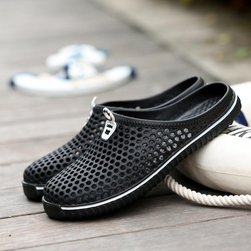 Sabots de jardin pour femmes, séchage rapide, sandales d'été plates pour la plage, sandales d'extérieur respirantes en maille, chaussures de plage, chaussons antidérapants, sandales à séchage rapide