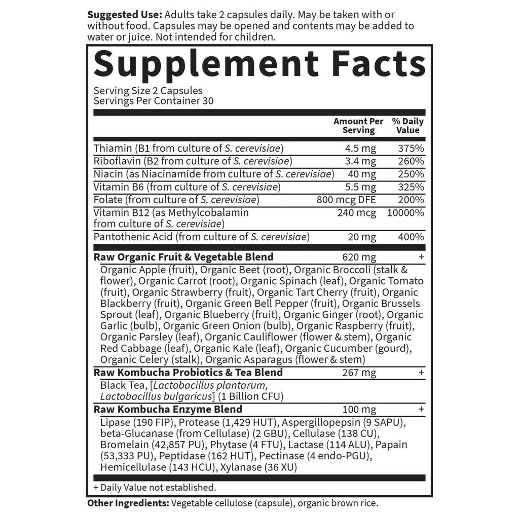 Garden of Life - Vitamin Code RAW Kombucha - 60 gélules végétaliennes