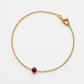 Dainty Garnet Anklet – 14k Gold Filled or Sterling Silver