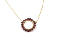 Collier halo grenat