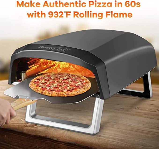 Four à Pizza d'extérieur Geek Chef, pour griller des pizzas de 12 pouces, four à gaz portable