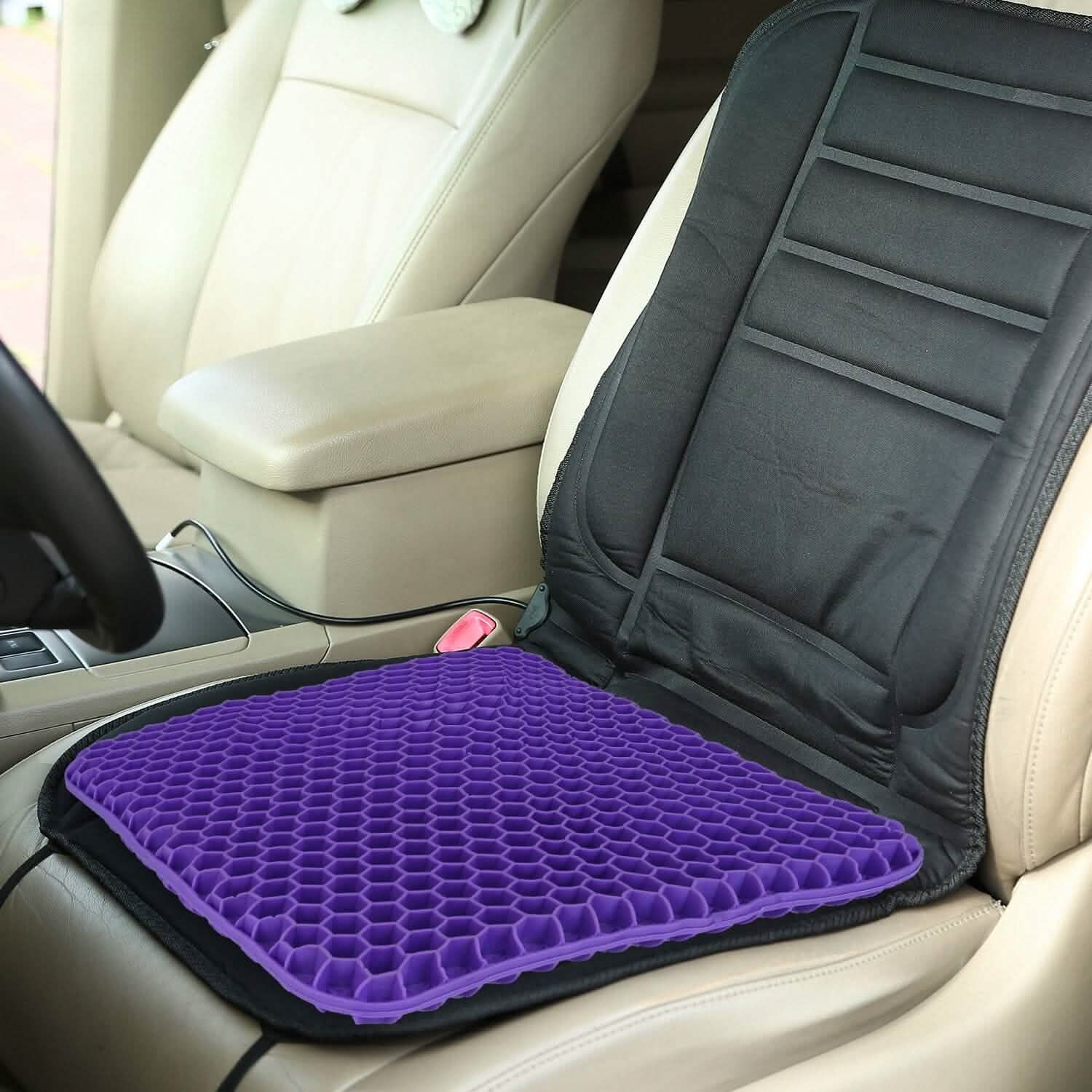 Coussin de siège en gel antidérapant, respirant, nid d'abeille, coussin de pression