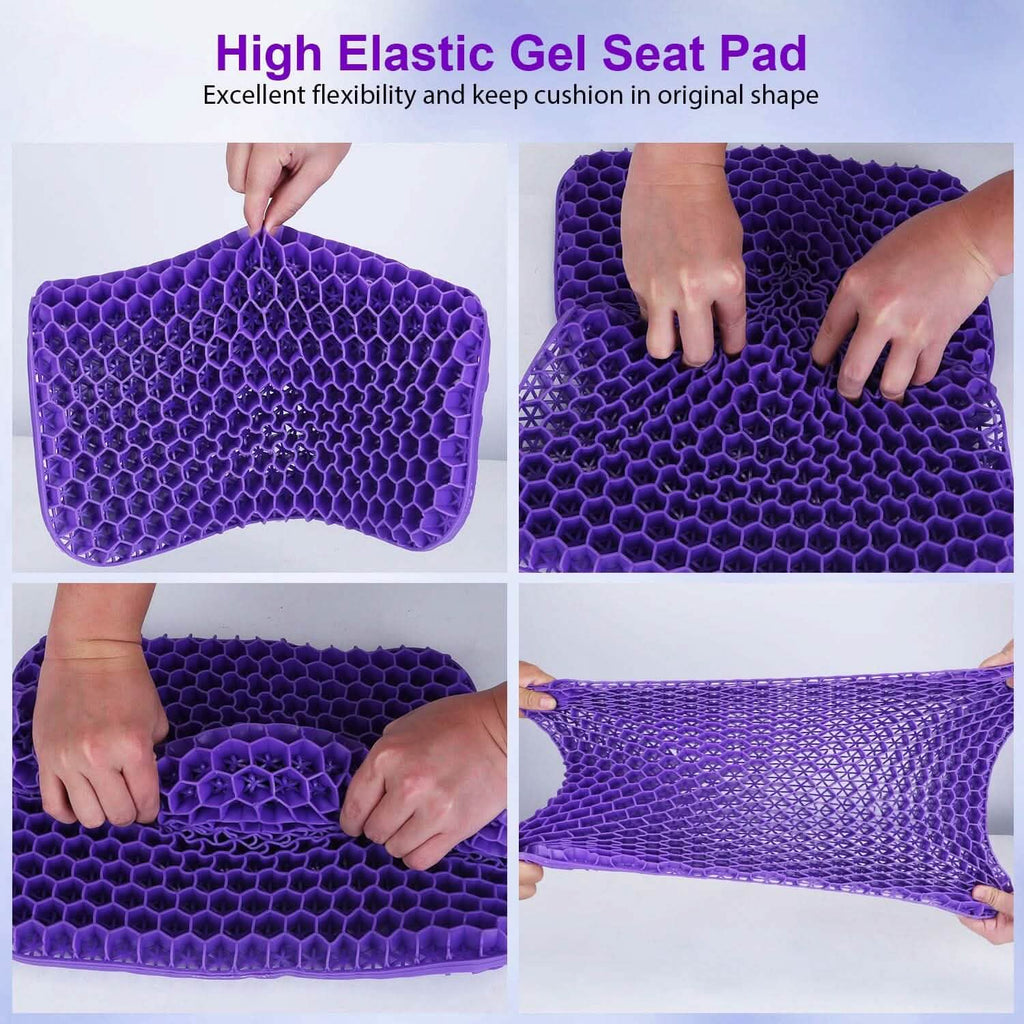 Coussin de siège en gel antidérapant, respirant, nid d'abeille, coussin de pression