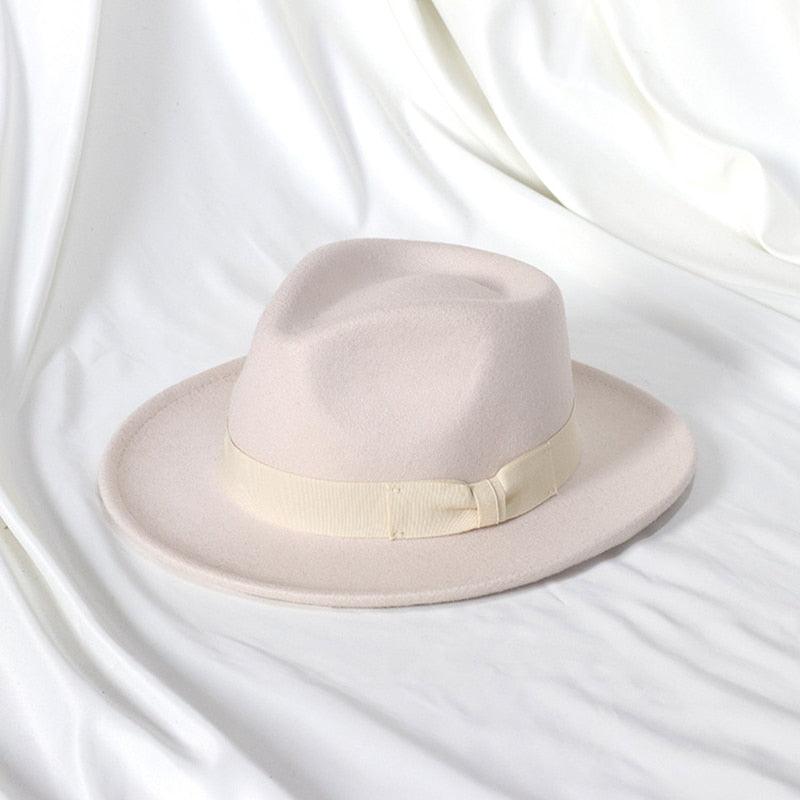 Chapeau fedora pour homme, nouveau style, chapeau de jazz avec nœud papillon, chapeaux fedora, chapeau classique à large bord, élégant, doux, pour l'extérieur, décontracté, pour un usage quotidien