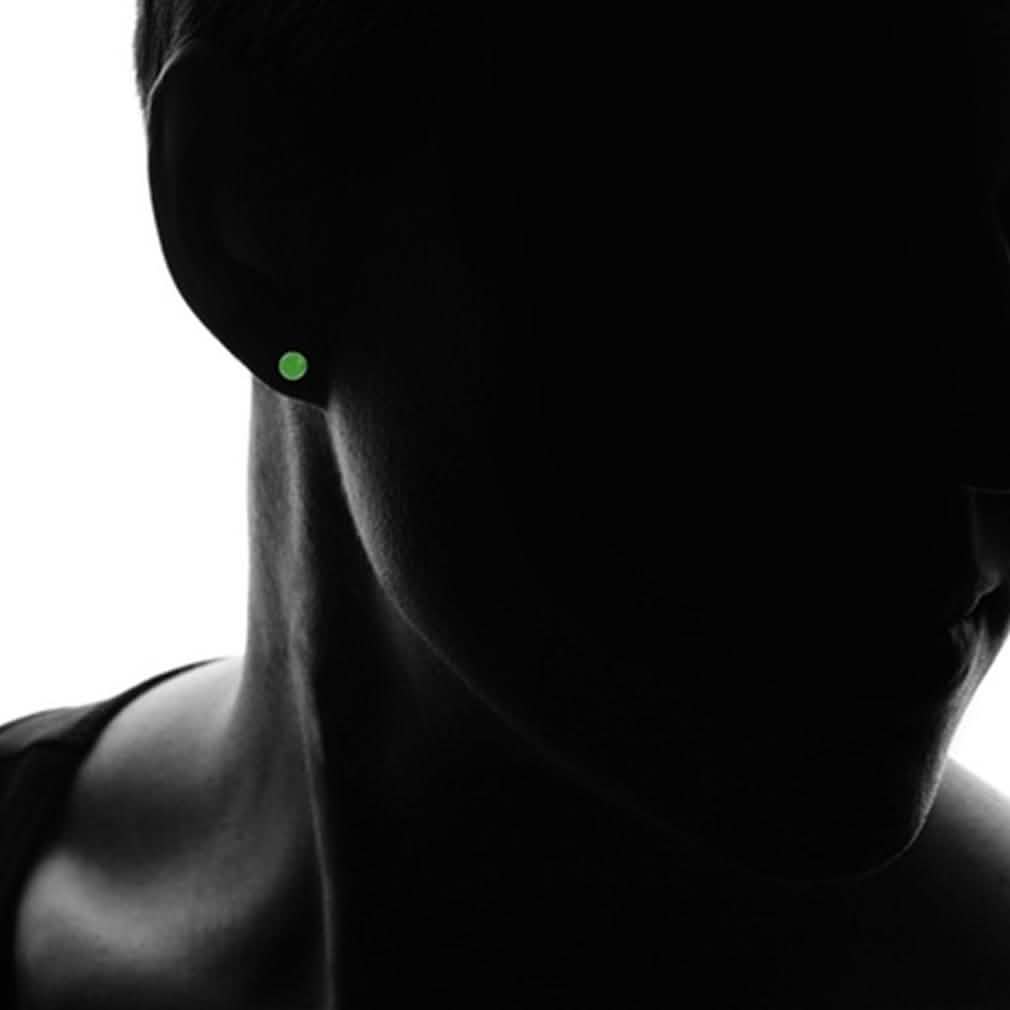 Puces d'oreilles en véritable jade en or 14 carats