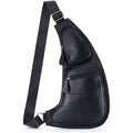 Sac de poitrine en cuir véritable pour hommes Sac à bandoulière en cuir Sac bandoulière personnalité Sac décontracté