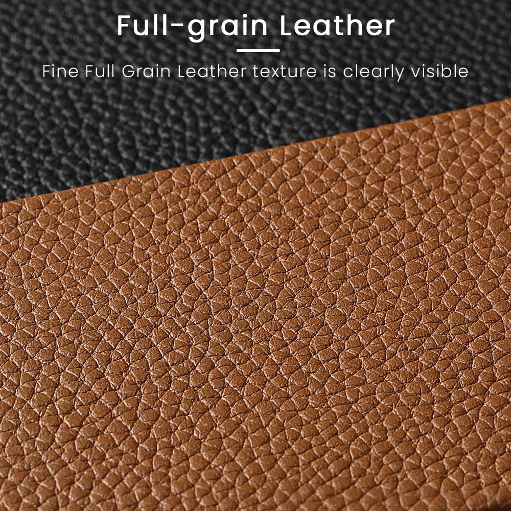 Étui de téléphone en cuir véritable pour iPhone 13 14 Pro Max 12 Mini 12 Pro Max Coque arrière Coque de téléphone en silicone orange fluo Compatible avec le chargement sans fil Coque de protection antichoc pour iPhone