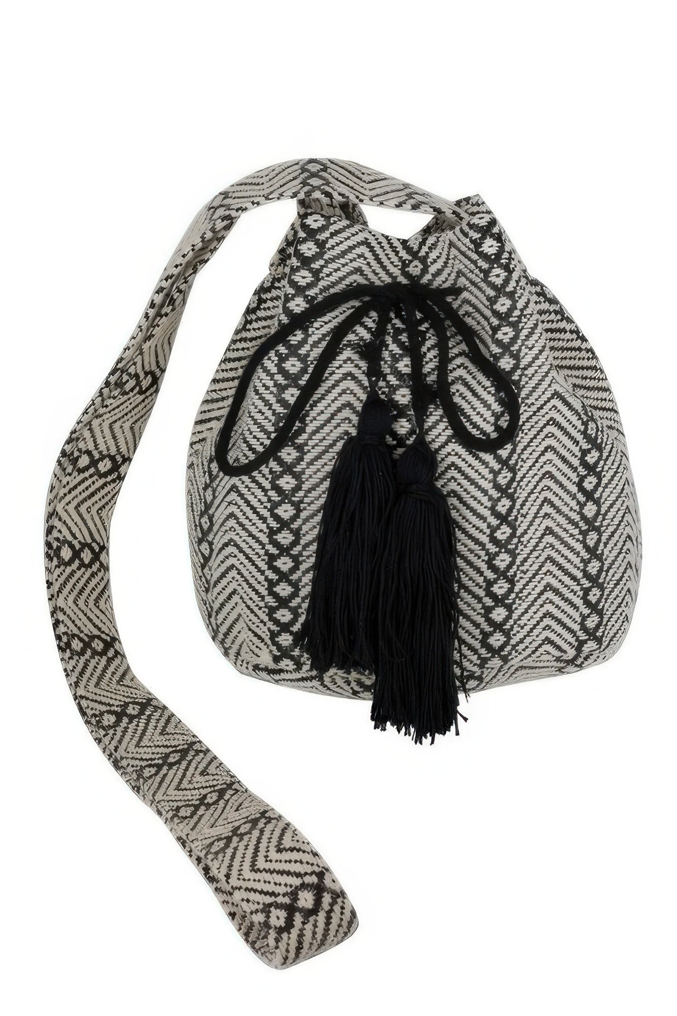 Sac seau à motif géométrique