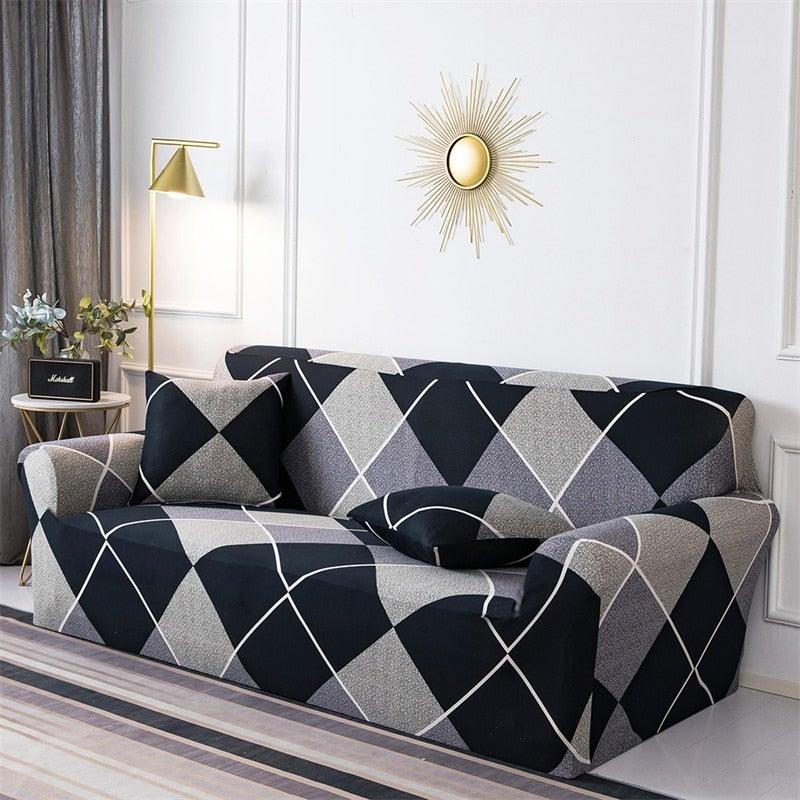 Housses de canapé géométriques extensibles à carreaux pour salon, housses de canapé élastiques, housses de canapé, de fauteuil, serviette 1 2 3 4 places pour canapés, causeuses, fauteuils, meubles universels de salon