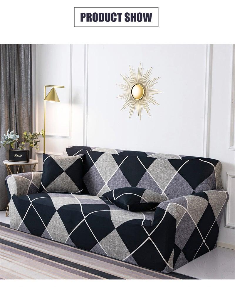 Housses de canapé géométriques extensibles à carreaux pour salon, housses de canapé élastiques, housses de canapé, de fauteuil, serviette 1 2 3 4 places pour canapés, causeuses, fauteuils, meubles universels de salon