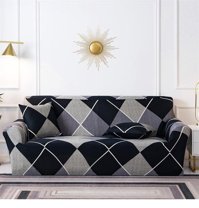 Housses de canapé géométriques extensibles à carreaux pour salon, housses de canapé élastiques, housses de canapé, de fauteuil, serviette 1 2 3 4 places pour canapés, causeuses, fauteuils, meubles universels de salon