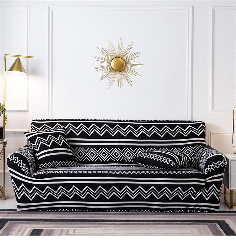 Housses de canapé géométriques extensibles à carreaux pour salon, housses de canapé élastiques, housses de canapé, de fauteuil, serviette 1 2 3 4 places pour canapés, causeuses, fauteuils, meubles universels de salon
