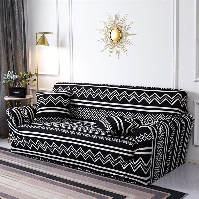 Housses de canapé géométriques extensibles à carreaux pour salon, housses de canapé élastiques, housses de canapé, de fauteuil, serviette 1 2 3 4 places pour canapés, causeuses, fauteuils, meubles universels de salon