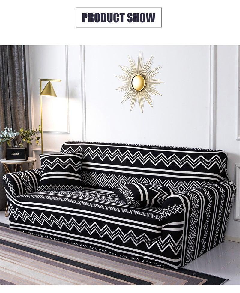 Housses de canapé géométriques extensibles à carreaux pour salon, housses de canapé élastiques, housses de canapé, de fauteuil, serviette 1 2 3 4 places pour canapés, causeuses, fauteuils, meubles universels de salon