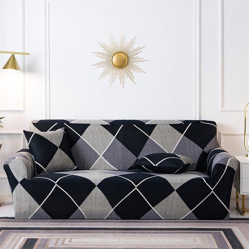 Housses de canapé géométriques extensibles à carreaux pour salon, housses de canapé élastiques, housses de canapé, de fauteuil, serviette 1 2 3 4 places pour canapés, causeuses, fauteuils, meubles universels de salon