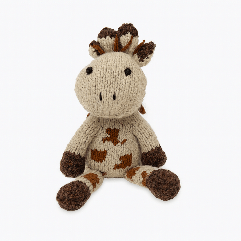 Doudou en maille tricotée | Gérald la Girafe